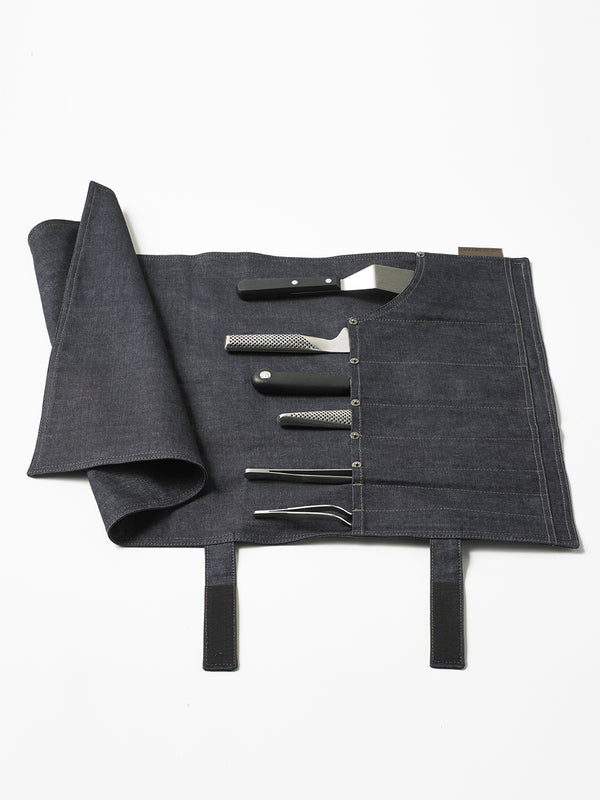 Horecakledij Chaud Devant Knife Roll Blue Denim Accessoires