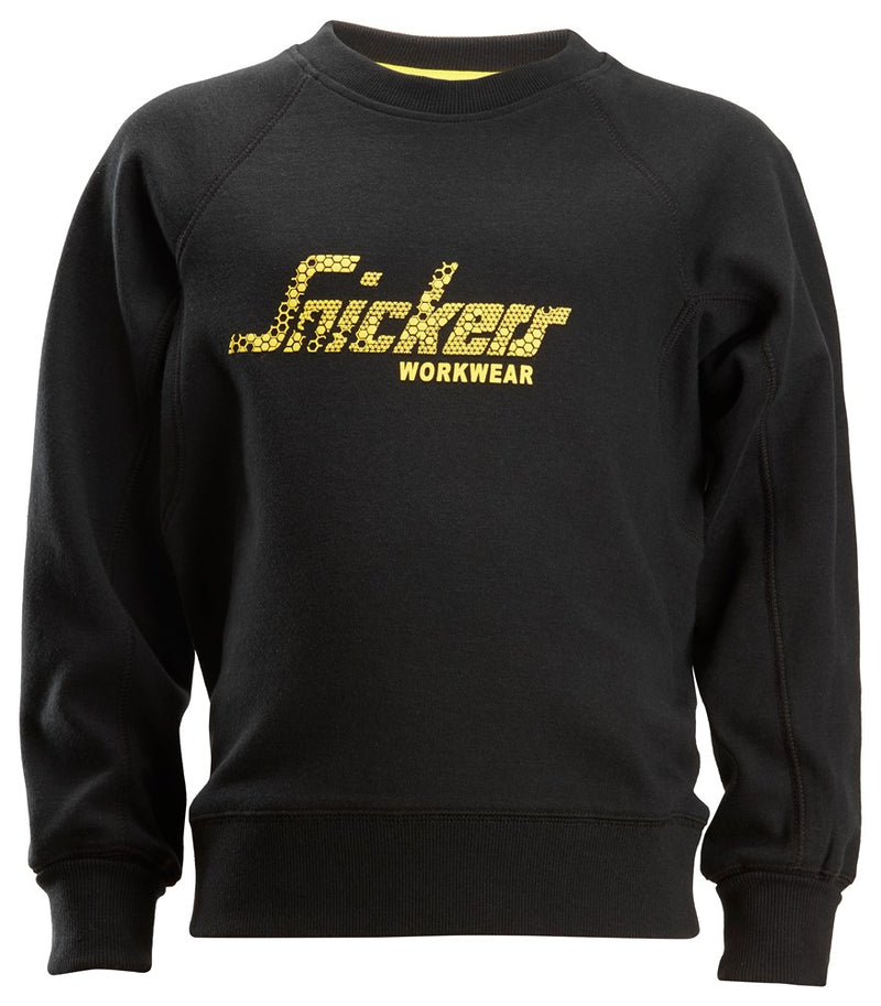 Snickers 7509 Junior Logo Sweatshirt Black