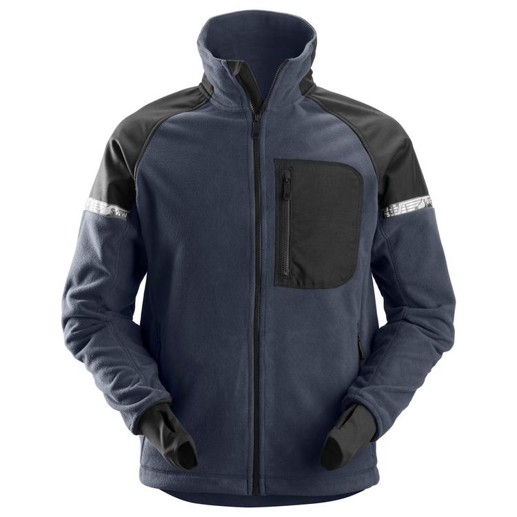 Snickers 8005 Allroundwork Windproof Fleece Jack Navy - Black