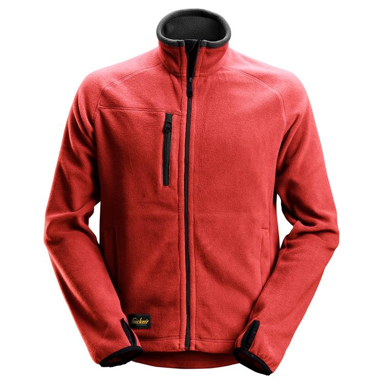 Snickers 8022 Allroundwork Polartec Fleece Jack Chili Red - Black