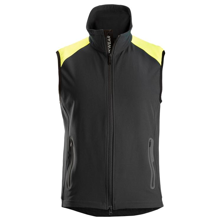 Snickers 8029 Neon Vest Black - Neon Yellow