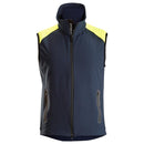 Snickers 8029 Neon Vest Navy - Neon Yellow