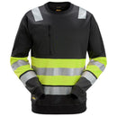 Snickers 8031 High-Vis Klasse 1 Sweatshirt Black - Hv Yellow