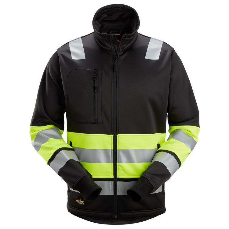 Snickers 8034 High-Vis Klasse 1 Jack Met Rits Black - Hv Yellow