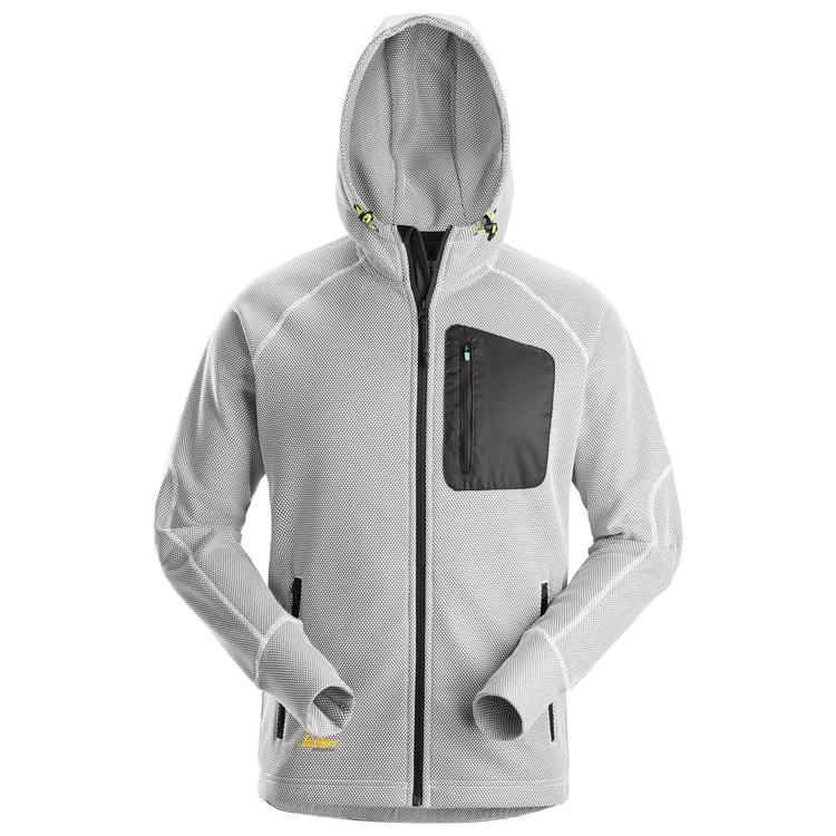 Snickers 8041 Flexiwork Fleece Hoodie White - Black