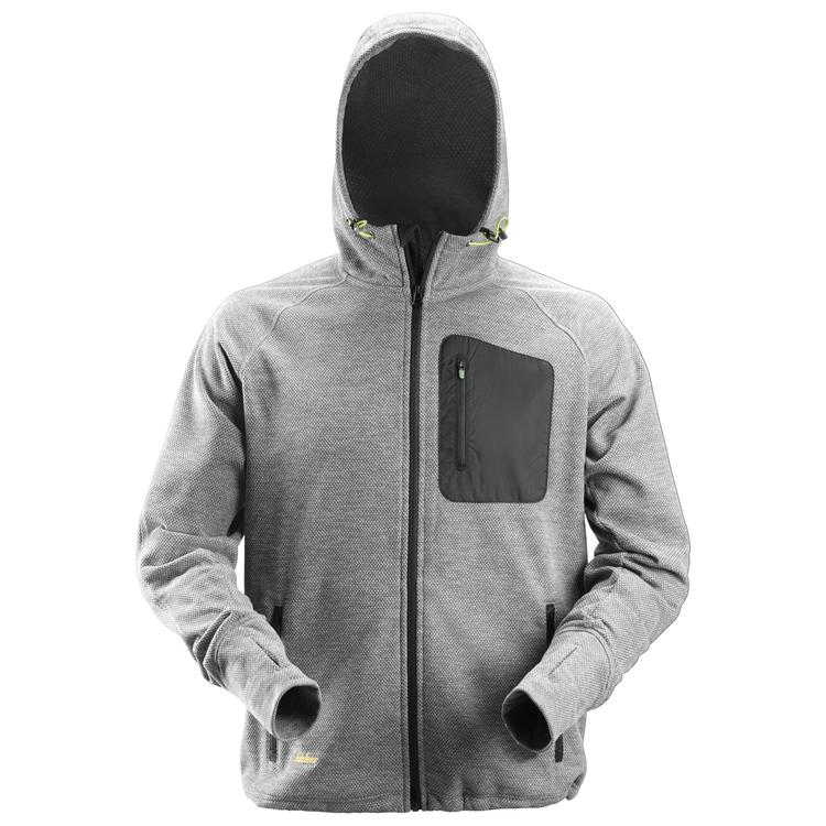 Snickers 8041 Flexiwork Fleece Hoodie Grey - Black