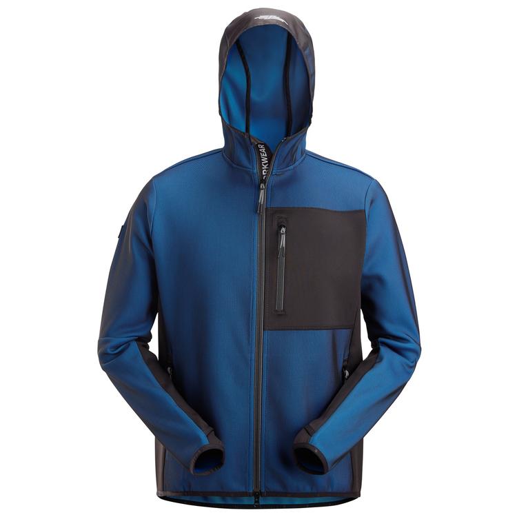 Snickers 8044 Flexiwork Tussenlaag Hoodie Met Rits True Blue - Black