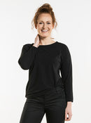 Horecakledij Chaud Devant Cinnamon Black Blouse