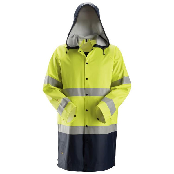 Snickers 8261 Protecwork Regenjack Pu High-Vis Klasse 3 Hv Yellow - Navy