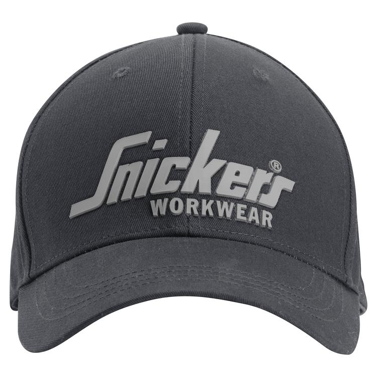 Snickers 9041 Logo Cap Steel Grey - Black