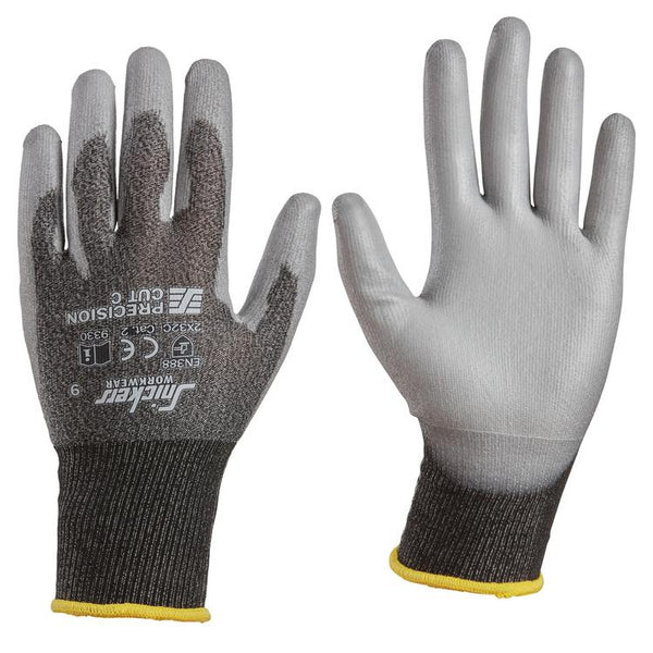 Snickers 9330 Precision Cut C Gloves Muted Black - Stone Grey