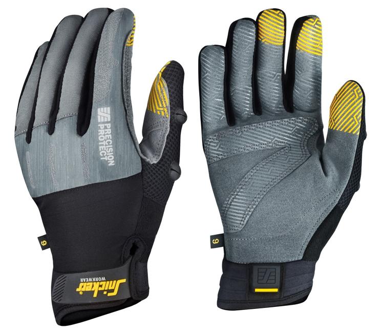 Snickers 9574 Precision Protect Gloves Stone Grey - Black