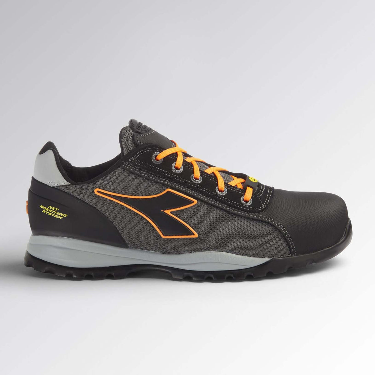 Diadora Glove Net Low Pro Asphalt Orange Fluo S1P Werkschoenen
