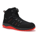 Elten Maddox Boa Black-Red Mid S3 Werkschoenen